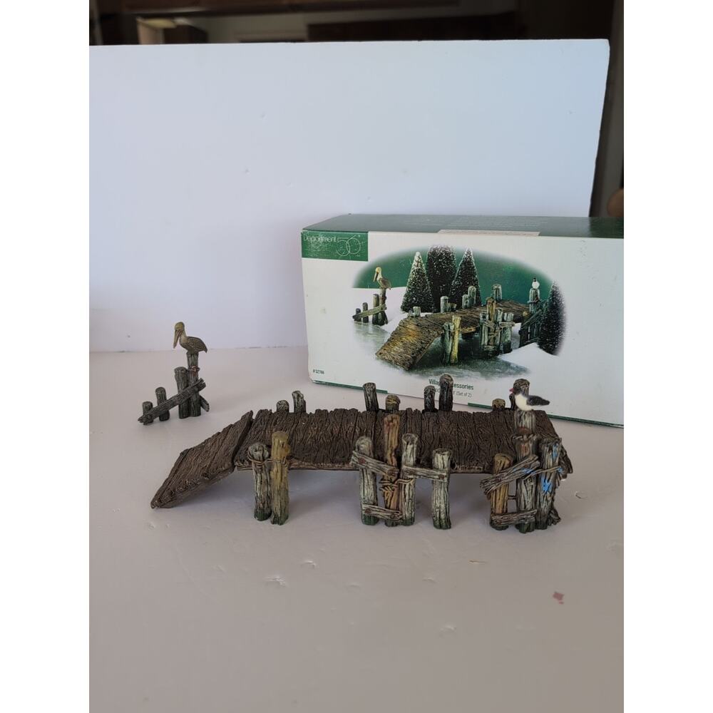 Department 56 - Village Accessories, Wooden Pier, #52766, 2 Pieces, 1998